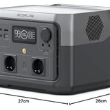 EF ECOFLOW Tragbare Powerstation RIVER 2 MAX, 512Wh Solargenerator mit LiFeP04, Schnellladung in 1 Stunde, für Camping/Wohnmobile, Kleine Verpackungsmängel, Produkt unbenutzt(Generalüberholt)
