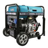 K&S Könner&Söhnen Diesel-Inverter-Generatoren KS 6100iDE ATSR, diesel notstromaggregat 5,5 kW, 2×Schuko 230 V, CEE 230 V 32 A,LED-Display, diesel Inverter - stromerzeuger mit Vorheizung