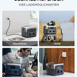 EF ECOFLOW Tragbare Powerstation RIVER 2 MAX, 512Wh Solargenerator mit LiFeP04, Schnellladung in 1 Stunde, für Camping/Wohnmobile, Kleine Verpackungsmängel, Produkt unbenutzt(Generalüberholt)