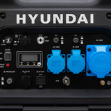 HYUNDAI Inverter Stromerzeuger HY6500SEi D, Notstromaggregat, Generator mit 6.5 kW, Stromgenerator mit E-Start, Benzin Stromaggregat