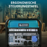 K&S Könner&Söhnen Diesel-Inverter-Generatoren KS 6100iDE ATSR, diesel notstromaggregat 5,5 kW, 2×Schuko 230 V, CEE 230 V 32 A,LED-Display, diesel Inverter - stromerzeuger mit Vorheizung
